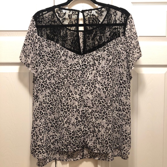 Maurices Sheer Leopard Print Blouse - Picture 2 of 7